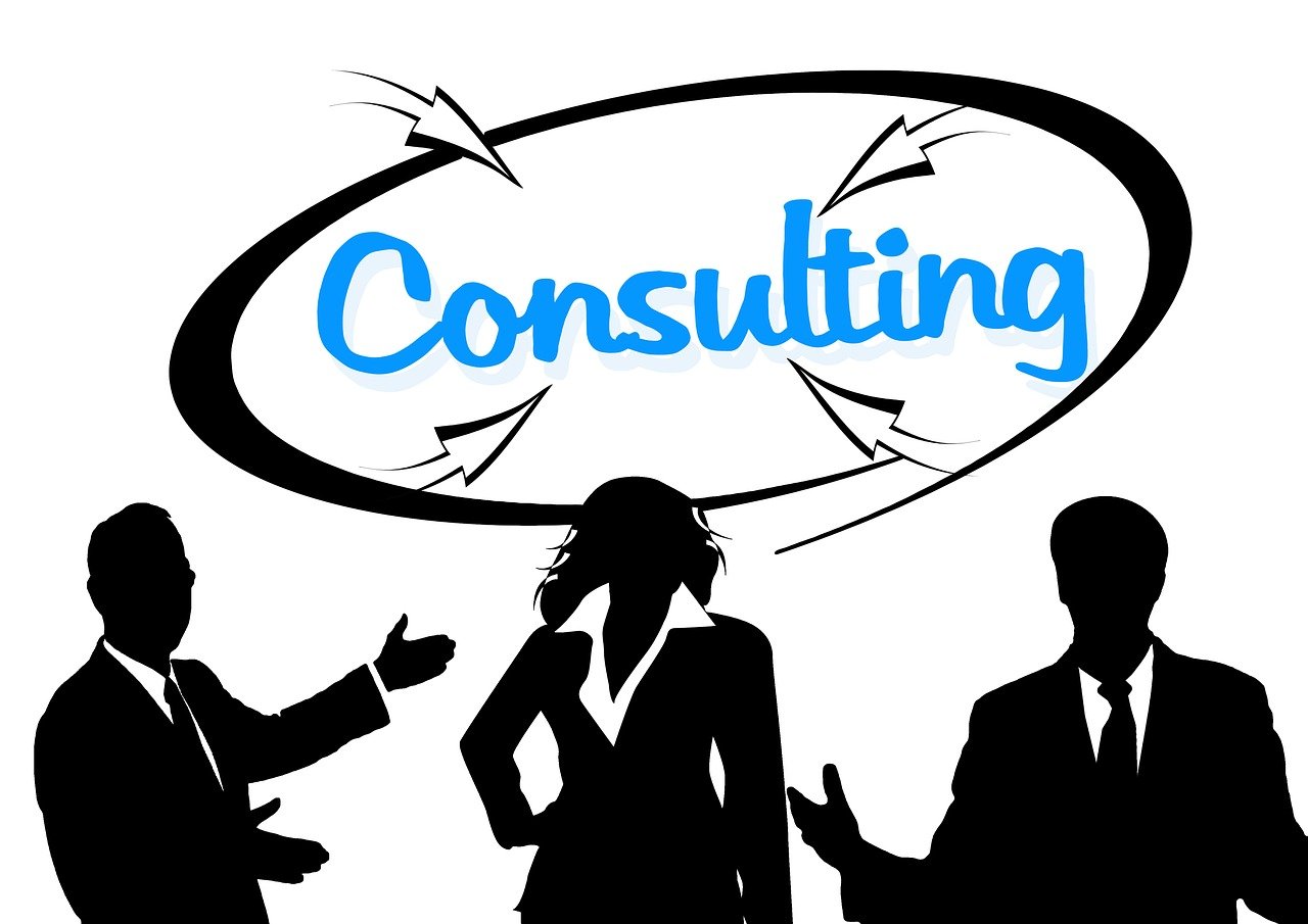consulting, business people, silhouettes, businessman, businesswoman, circle, arrows, consulting, consulting, consulting, consulting, consulting