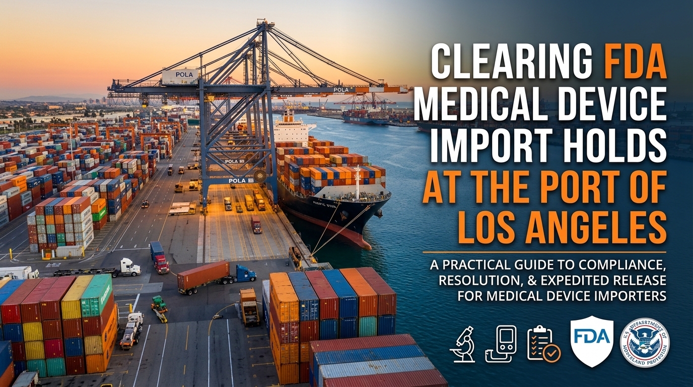 clearing FDA import holds medical devices Los Angeles