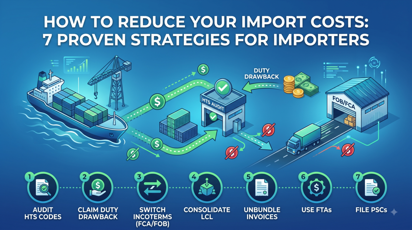 How to Reduce Your Import Costs: 7 Proven Strategies for Importers: create a cover image for this