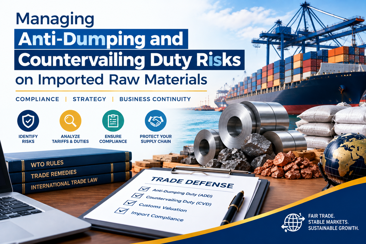 Managing Anti-Dumping and Countervailing Duty Risks on Imported Raw Materials 1 Managing Anti-Dumping and Countervailing Duty Risks on Imported Raw Materials