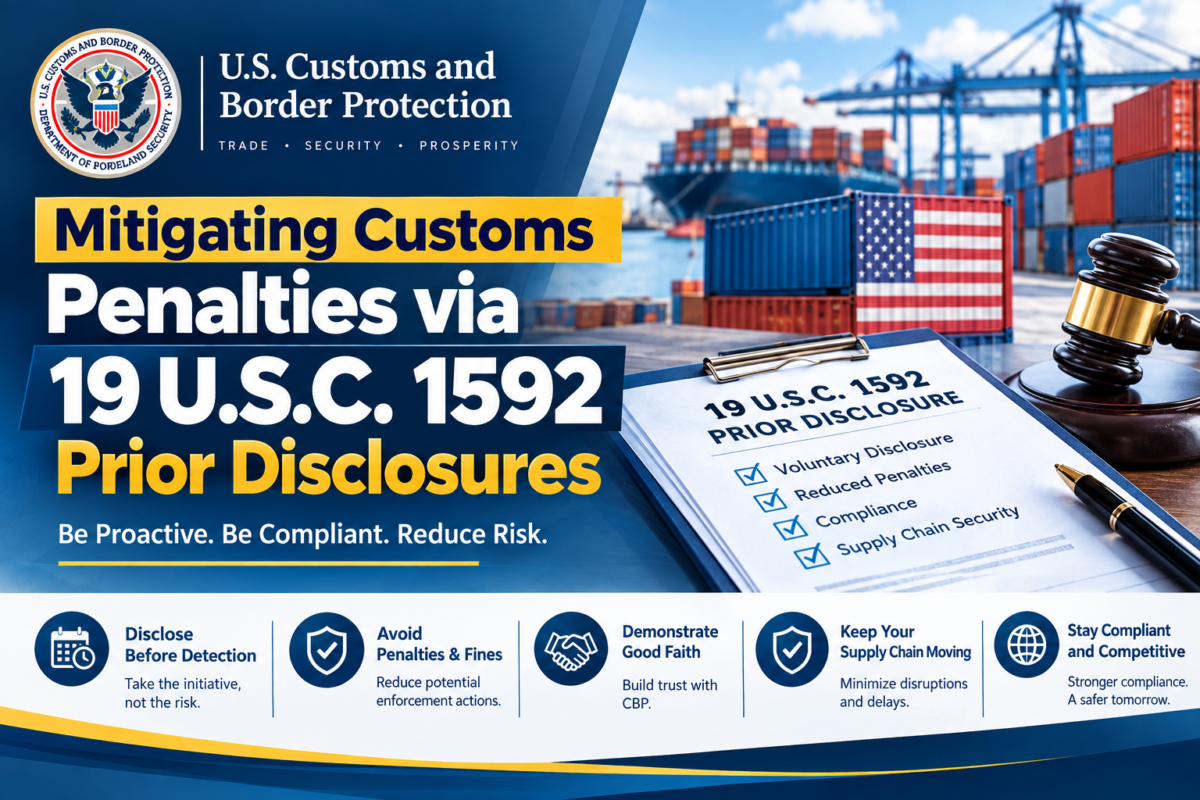 Mitigating Customs Penalties via 19 U.S.C. 1592 Prior Disclosures 1 Mitigating Customs Penalties via 19 U.S.C. 1592 Prior Disclosures