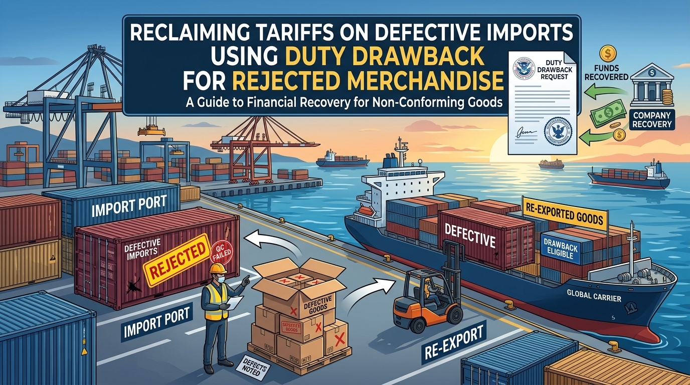 Reclaiming Tariffs on Defective Imports Using Duty Drawback for Rejected Merchandise 